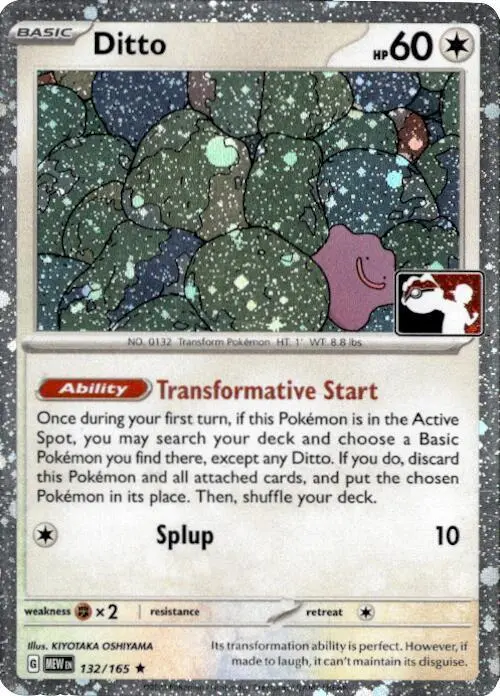 Ditto #132/165 S6 — Play! Pokémon Prize Pack Series