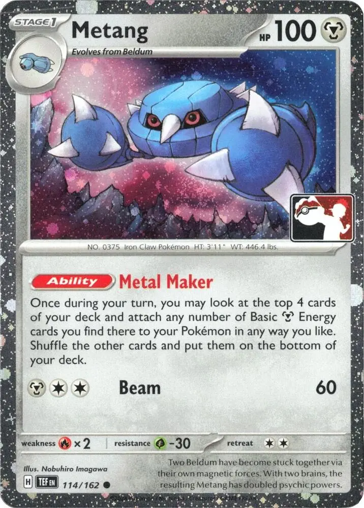 Metang #114/162 S6 — Play! Pokémon Prize Pack Series