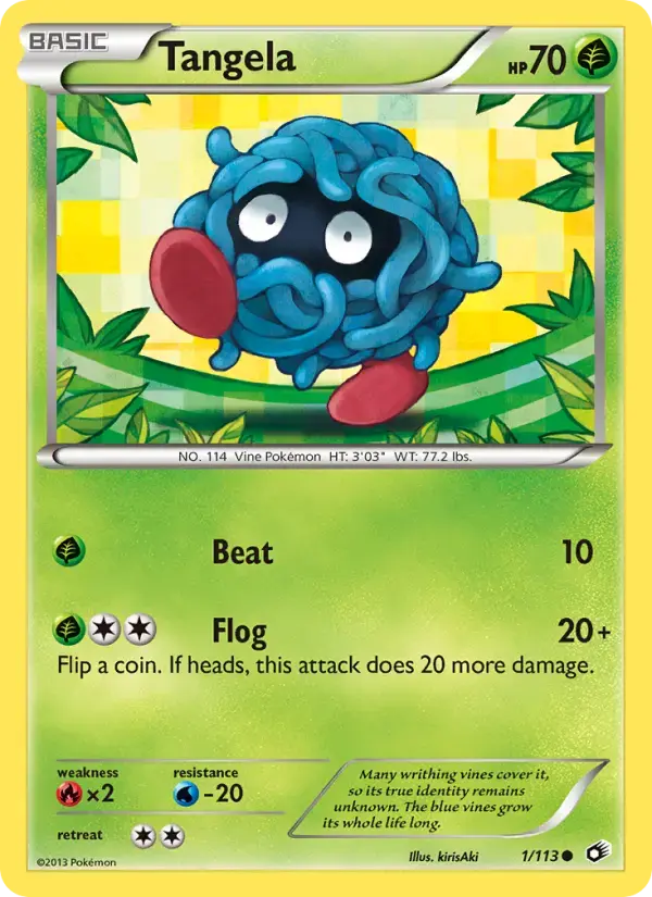 Carte Pokémon Tangela #1 — Trésors Légendaires