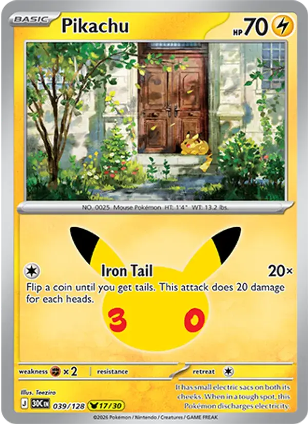 Pikachu #039 — 30th Celebration