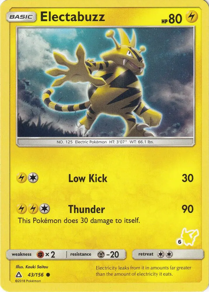 Carte Pokémon Élektek #Pikachu 06 — Académie de Combat 2020