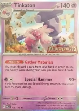 Carte Pokémon Forgelina #105 Stamp V1 — Évolutions à Paldea