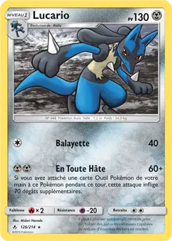 Carte Pokémon Lucario #126 Non Holo — Alliance Infaillible