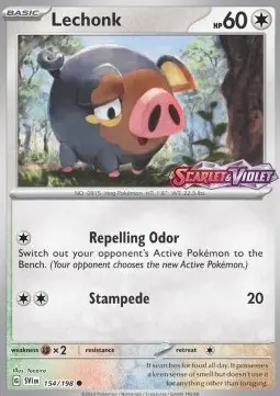 Carte Pokémon Gourmelet #154 Stamp V3 — Écarlate et Violet