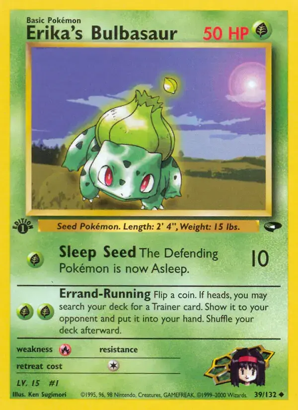 Carte Pokémon Erika's Bulbizarre #39 — Gym Challenge