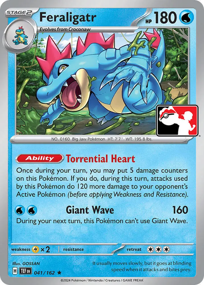 Carte Pokémon Aligatueur #041/162 S5 — Play! Pokémon Prize Pack Series