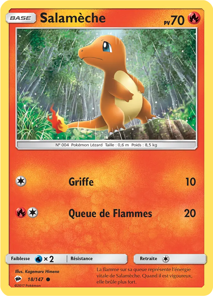 Carte Pokémon Salamèche #018 Stamp V2 — Ombres Ardentes