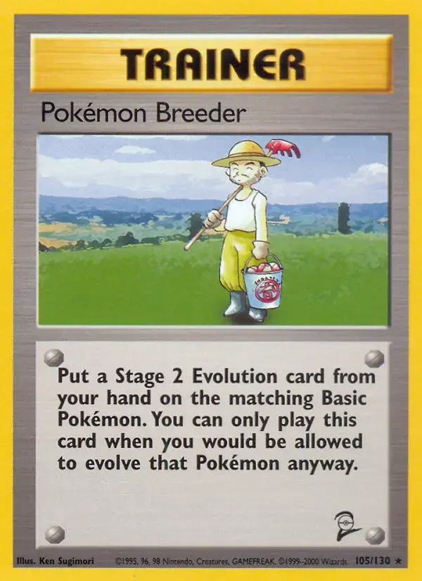 Carte Pokémon Pokémon Breeder #105 — Base Set 2