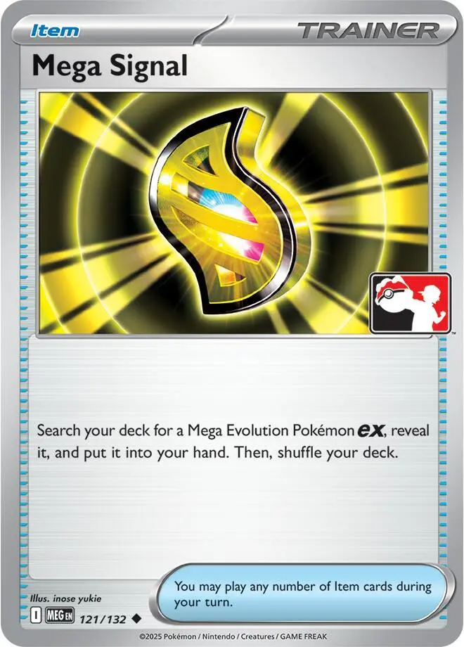 Mega Signal #121/132 S8 Holo — Play! Pokémon Prize Pack Series