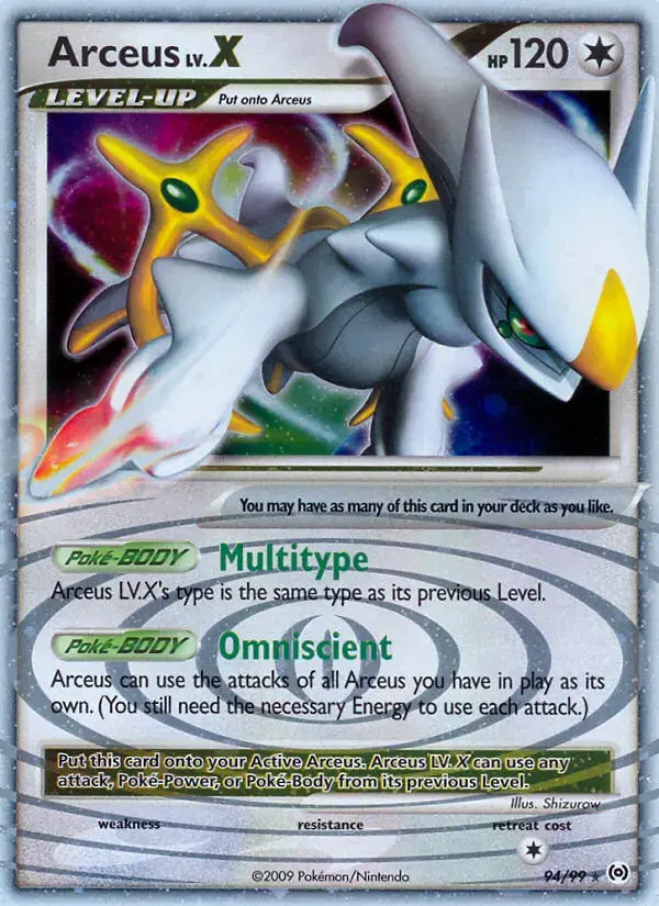 Carte Pokémon Arceus LV.X #94 — Arceus
