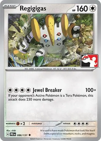 Regigigas #086/131 S7 — Play! Pokémon Prize Pack Series