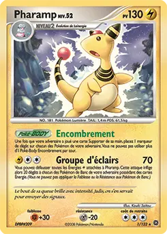 Carte Pokémon Pharamp #001 Non Holo — Merveilles Secrètes
