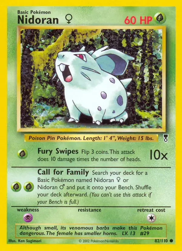 Carte Pokémon Nidoran ♀ #82 — Legendary Collection