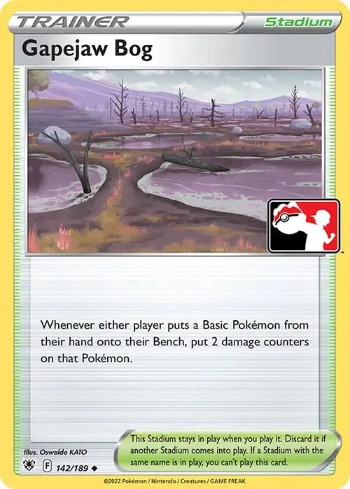 Gapejaw Bog #142/189 S3 — Play! Pokémon Prize Pack Series
