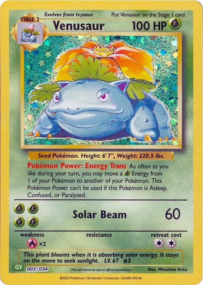 Carte Pokémon Venusaur #003 — Deck Florizarre & Lugia-ex
