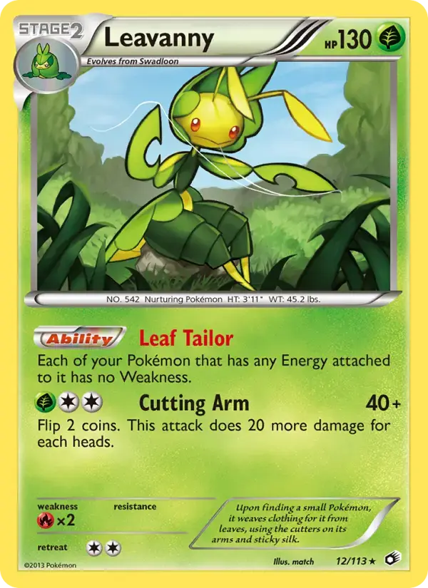 Carte Pokémon Leavanny #12 — Trésors Légendaires