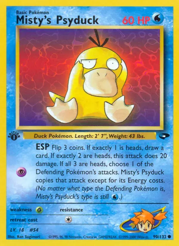 Carte Pokémon Misty's Psykokwak #90 — Gym Challenge
