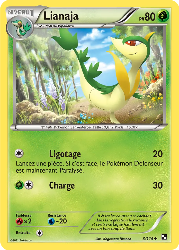 Carte Pokémon Lianaja #003 Cracked Ice — Noir et Blanc