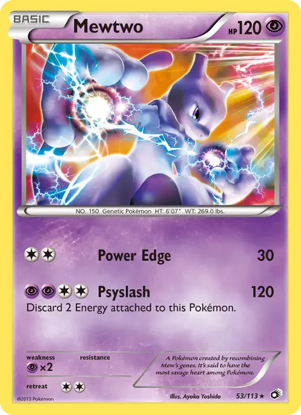 Carte Pokémon Mewtwo #53 — Trésors Légendaires