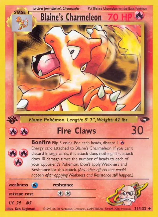 Carte Pokémon Blaine's Reptincel #31 — Gym Challenge