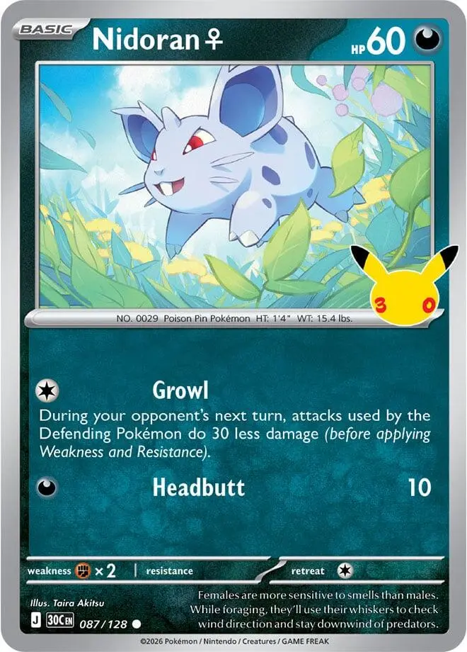 Nidoran F #087 — 30th Celebration