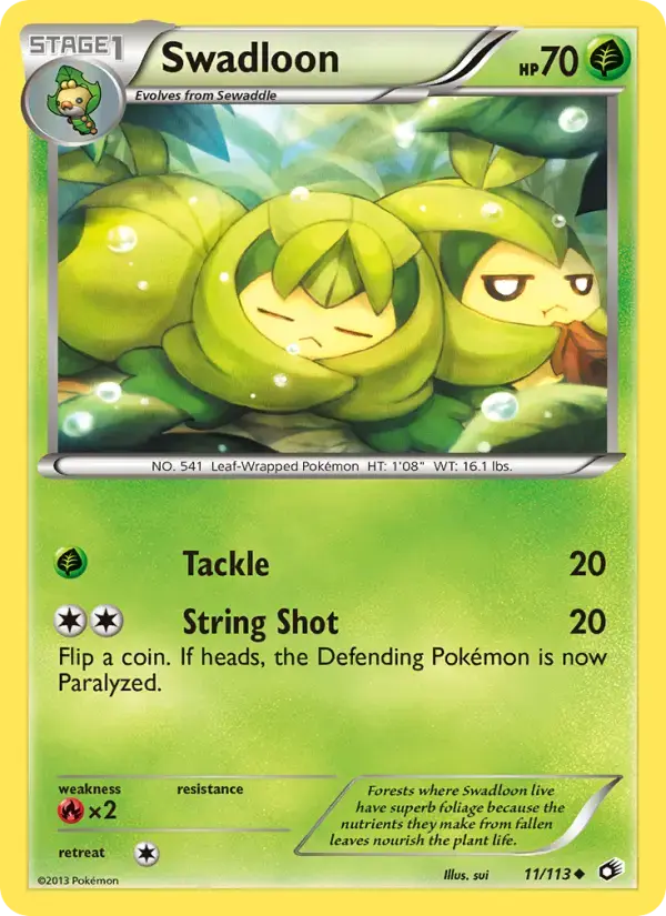 Carte Pokémon Swadloon #11 — Trésors Légendaires