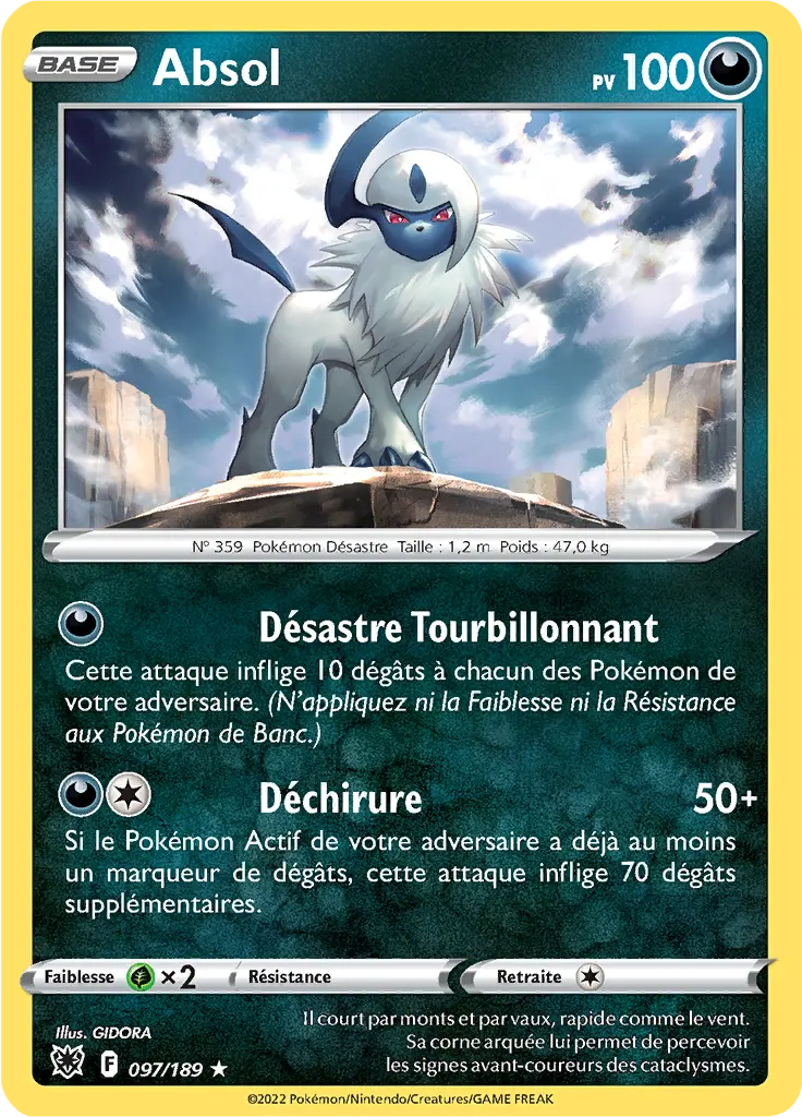 Carte Pokémon Absol #097 Non Holo — Astres Radieux