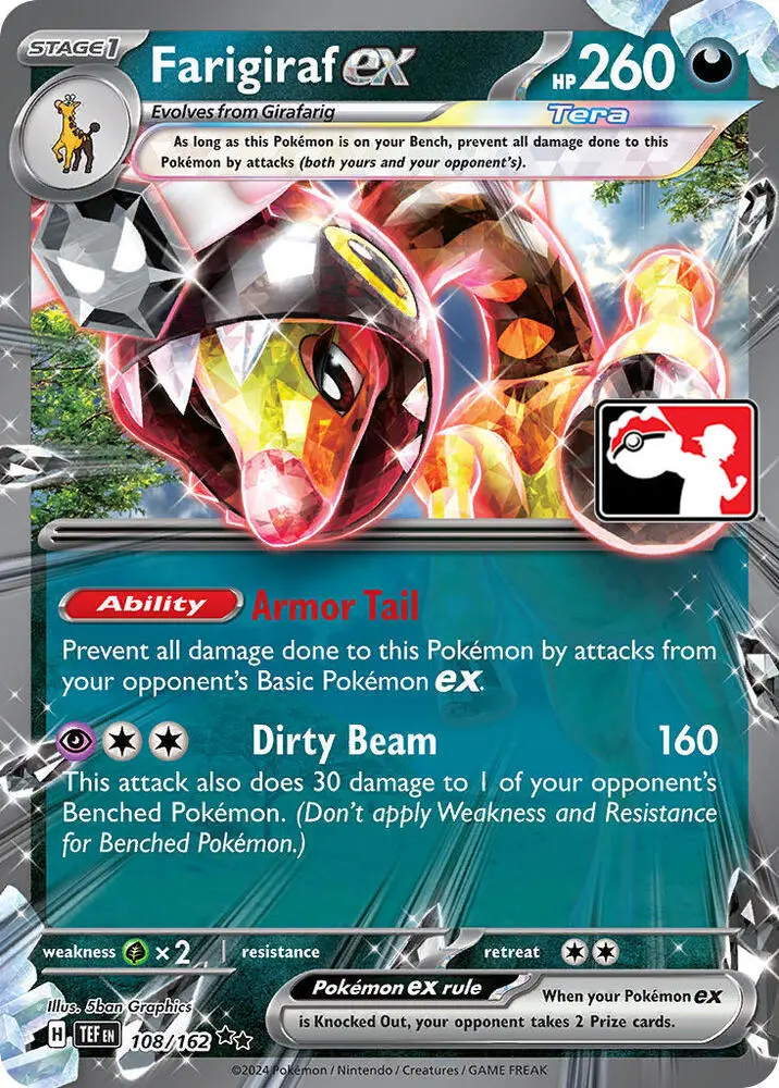 Farigiraf ex #108/162 S5 — Play! Pokémon Prize Pack Series