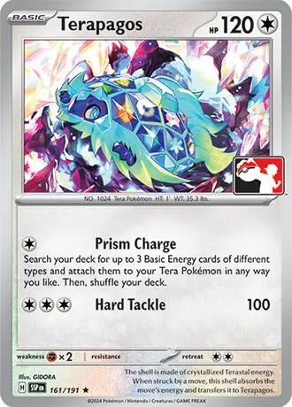 Terapagos #161/191 S7 — Play! Pokémon Prize Pack Series