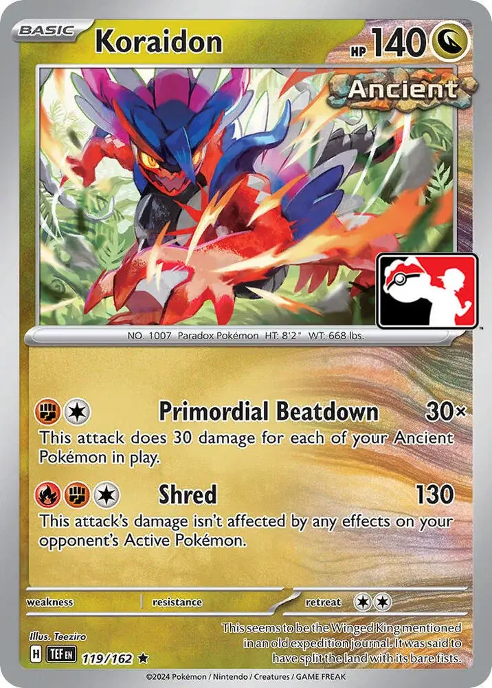 Koraidon #119/162 S6 — Play! Pokémon Prize Pack Series