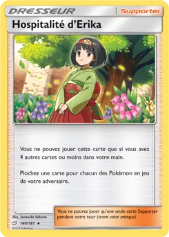 Carte Pokémon Hospitalité d’Erika #140 Non Holo — Duo de Choc