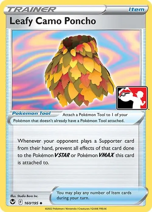 Leafy Camo Poncho #160/195 S3 — Play! Pokémon Prize Pack Series