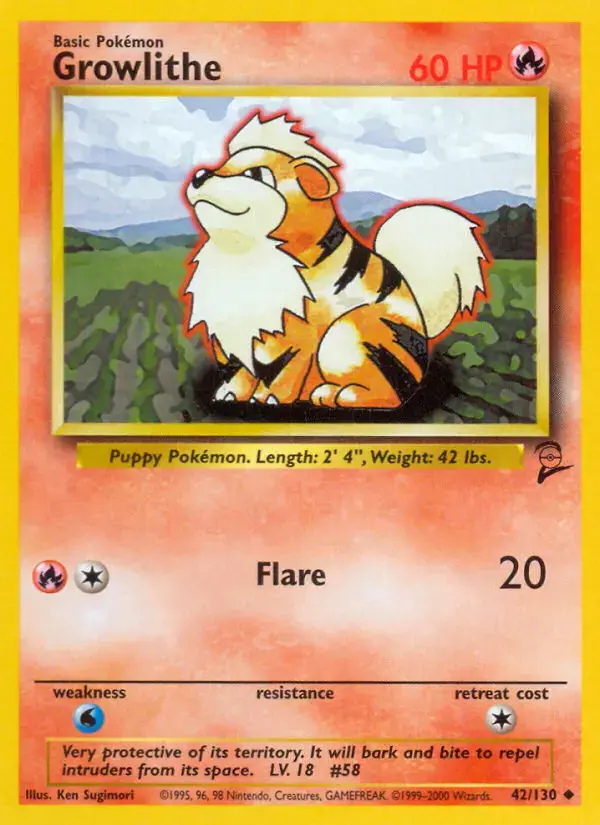 Carte Pokémon Caninos #42 — Base Set 2