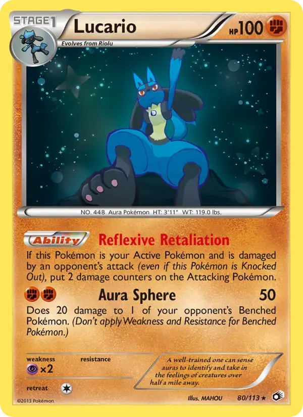 Carte Pokémon Lucario #80 — Trésors Légendaires
