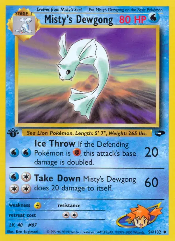 Carte Pokémon Misty's Lamantine #54 — Gym Challenge