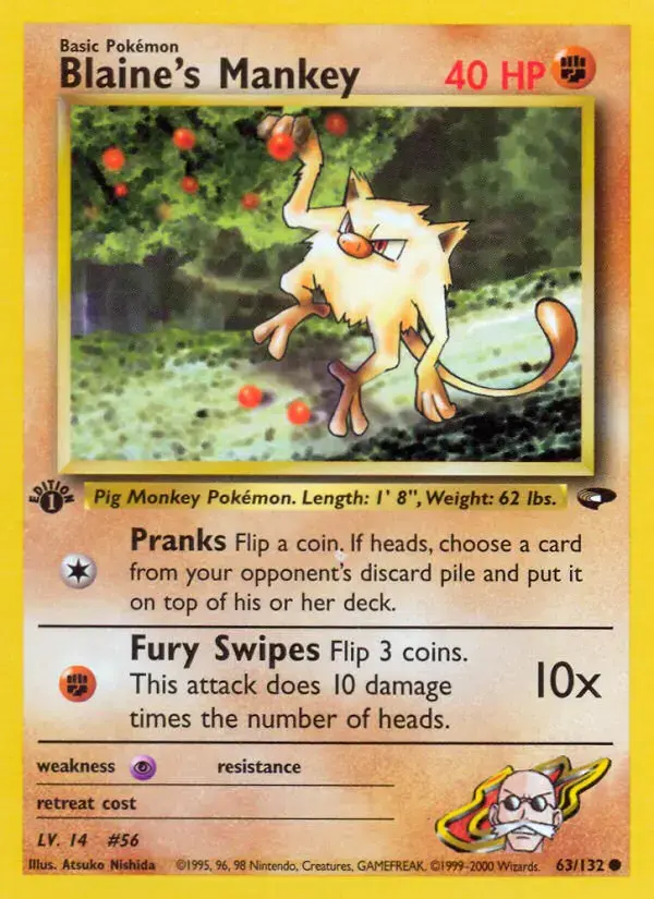Carte Pokémon Blaine's Férosinge #63 — Gym Challenge
