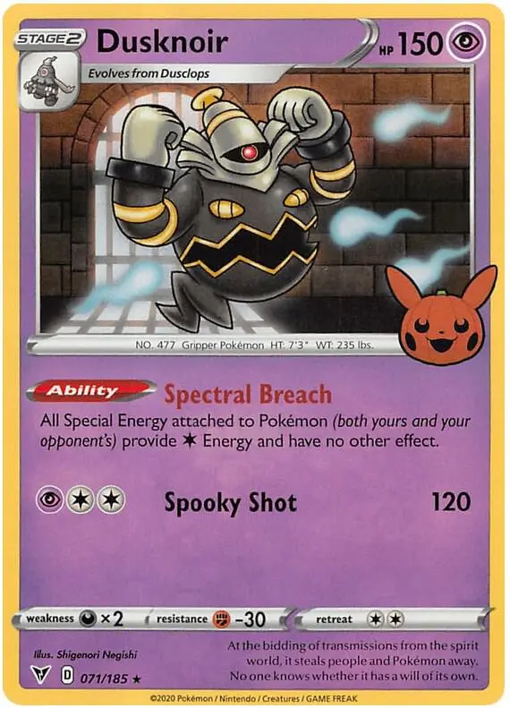 Carte Pokémon Dusknoir #071 — Trick or Trade BOOster Bundle 2023