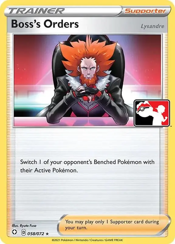 Boss's Orders (Lysandre) #058/072 S1 — Play! Pokémon Prize Pack Series