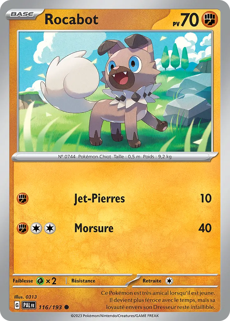 Carte Pokémon Rocabot #116 Cosmos — Évolutions à Paldea