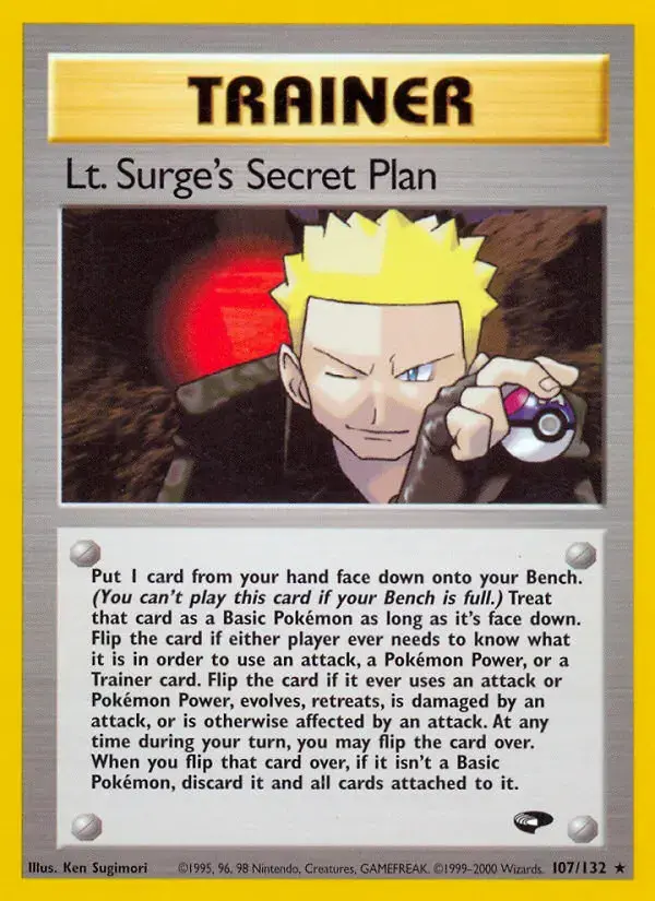 Carte Pokémon Lt. Surge's Secret Plan #107 — Gym Challenge