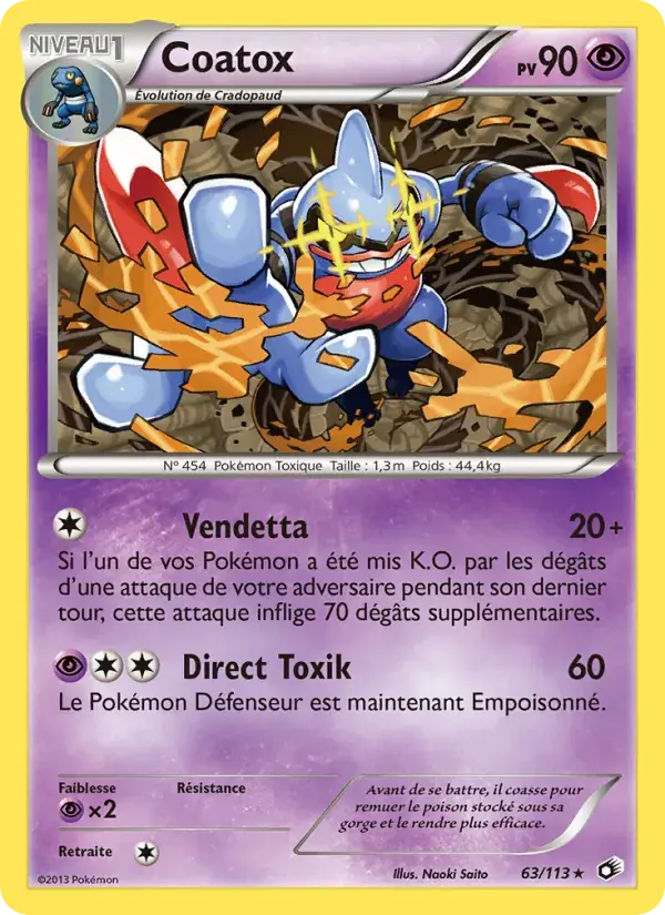 Carte Pokémon Coatox #63 — Trésors Légendaires