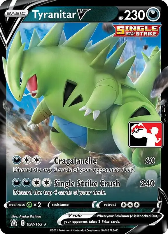 Tyranitar V #097/163 S1 — Play! Pokémon Prize Pack Series