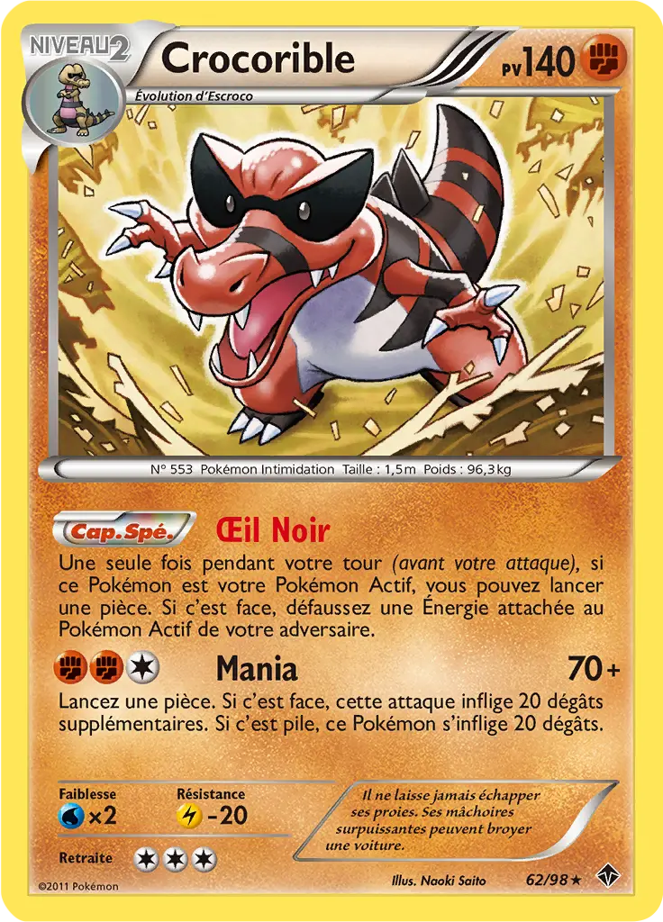 Carte Pokémon Crocorible #062 Cosmos — Pouvoirs Émergents