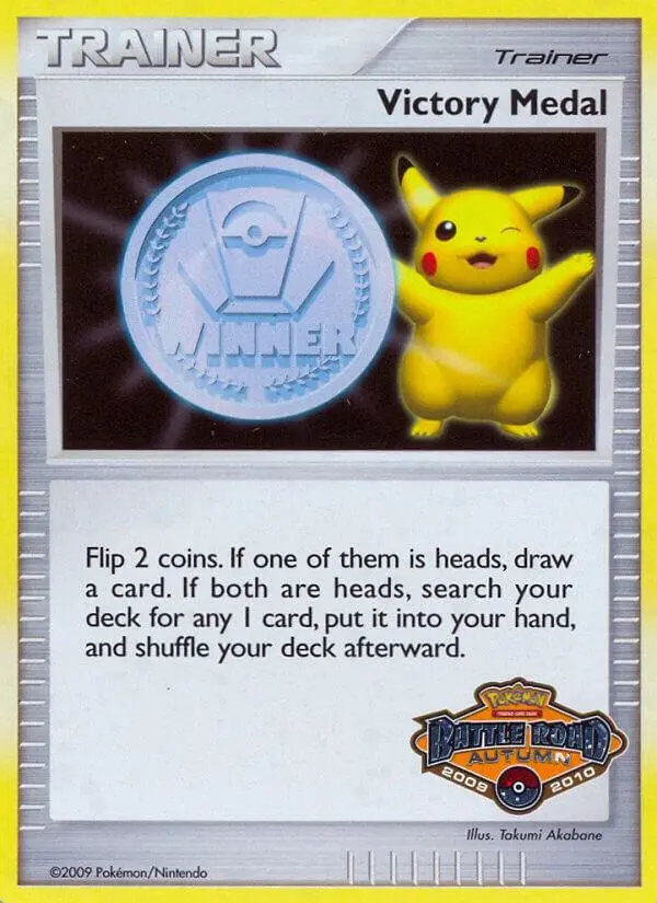 Carte Pokémon Victory Medal (Argent — Battle Road Automne 2009-2010) #9 — Promos Non Numérotées