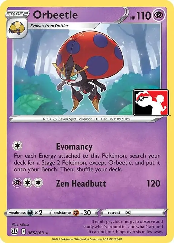 Orbeetle #065/163 S1 — Play! Pokémon Prize Pack Series