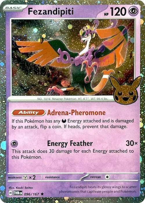 Carte Pokémon Fezandipiti (Cosmos Holo) #096 — Trick or Trade BOOster Bundle 2024