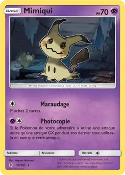 Carte Pokémon Mimiqui #058 Non Holo — Gardiens Ascendants