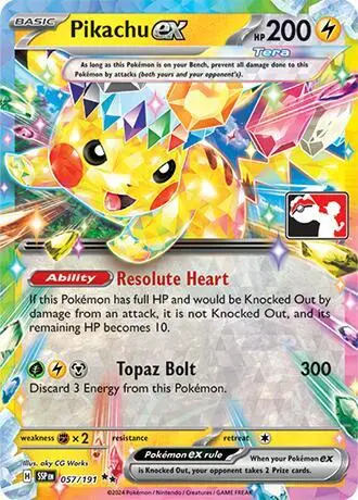 Pikachu ex #057/191 S7 — Play! Pokémon Prize Pack Series