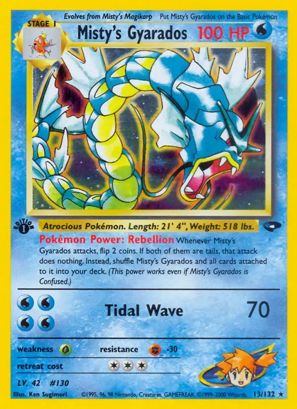 Carte Pokémon Misty's Léviator #13 — Gym Challenge