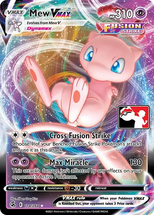 Mew VMAX #114/264 S2 — Play! Pokémon Prize Pack Series
